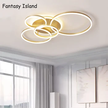 

Modern luxury ceiling lighting bedroom living room plafon lamp ring design ceiling light with acrylic and alumium plafonnier led