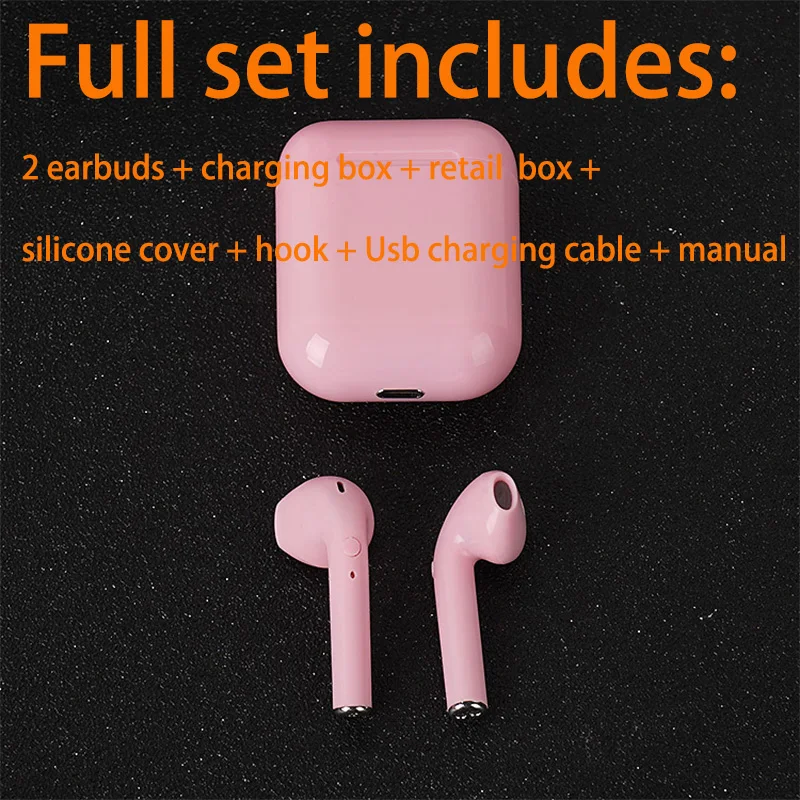 i9s pink TWS беспроводные наушники Bluetooth наушники беспроводные наушники гарнитура для Android iPhone смартфон хорошее качество - Цвет: i9s pink