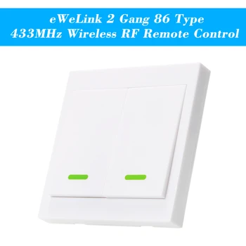 

eWeLink Push Button Wall Light Switch Remote Controller 1/2/3 Gang 86 Type Panel Switch Smart Home 433MHz Wireless RF Control