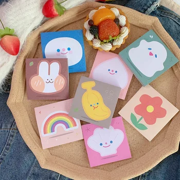 

80PCS/Set Cartoon kawaii Flower Banana Cute Memo Pad Post It To Do List Notepad Note Pad Memo Sheets School Office Decoration