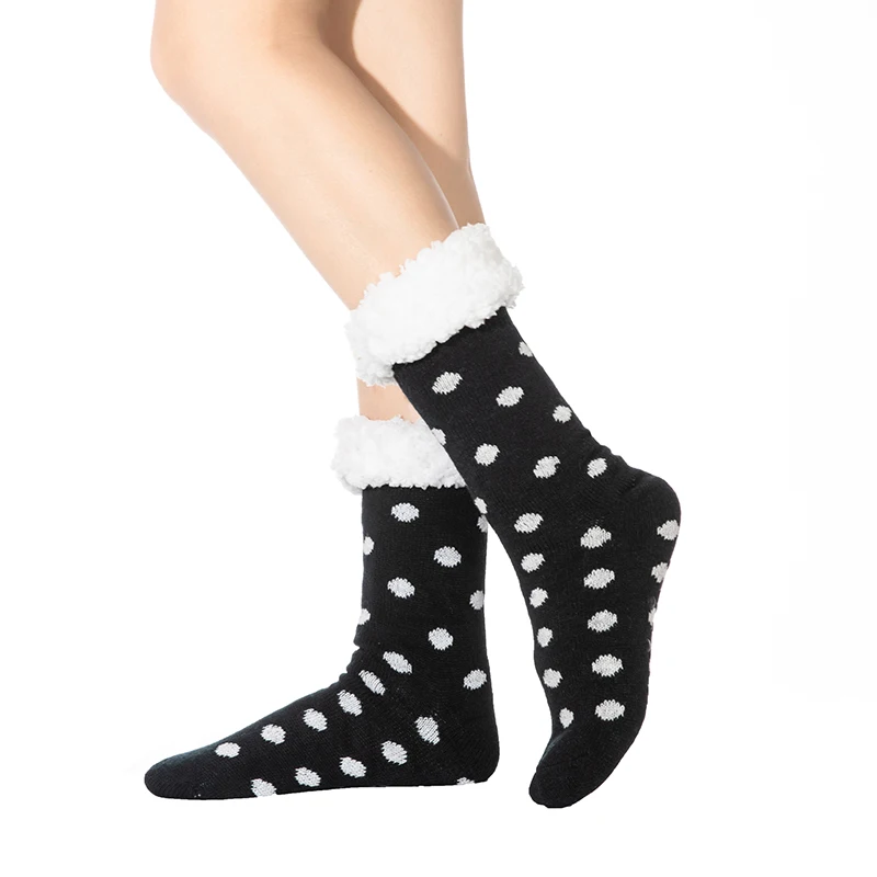 Домашние женские носки зимние брендовые толстые носки полосатые клетчатые мягкие теплые Компрессионные носки Длинные женские удобные домашние тапочки