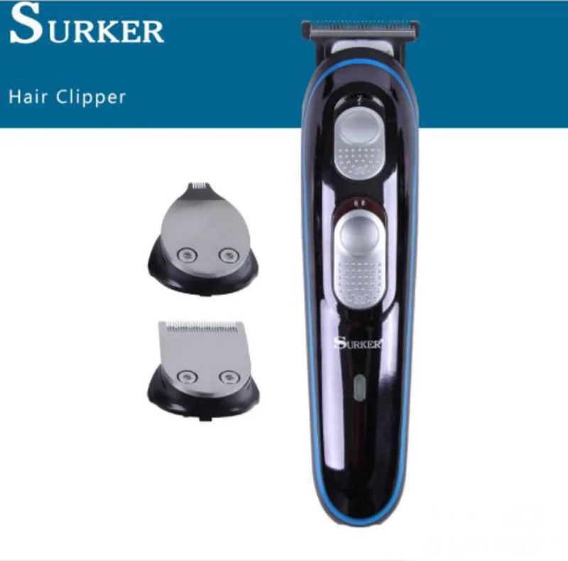 SURKER SK-6008 3 в 1 с низким уровнем шума профессиональная перезаряжаемая электрическая машинка для стрижки волос Бритва Парикмахерская Машинка