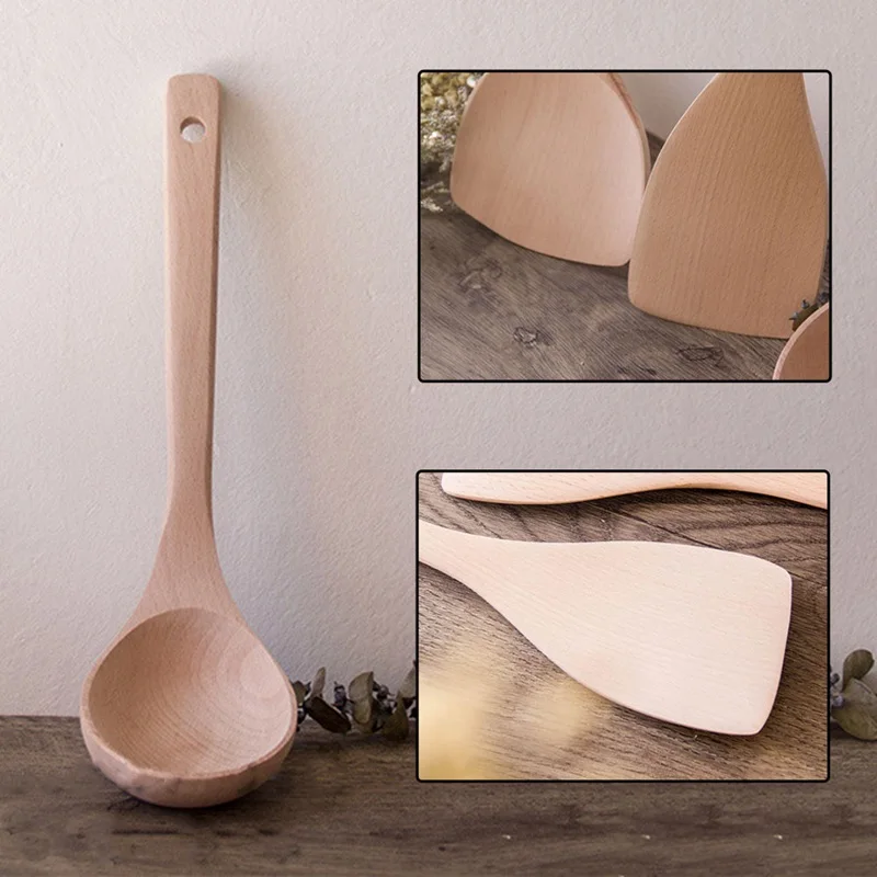 1 шт. натуральная здоровая бамбуковая деревянная кухонная лопатка с прорезями ложка для перемешивания держатель кухонная утварь лопатки для вока
