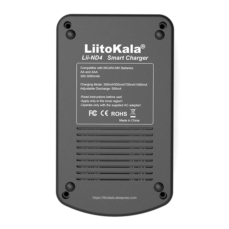 Liitokala carregador nimh cd, carregador aa aaa