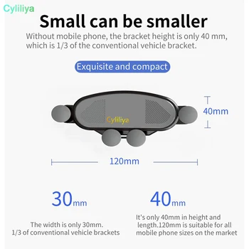 

100pcs Gravity Lock In Car Air Vent Clip Dashboard Mounts No Magnetic Mobile Phone Holder Cell Stand Support Bracket