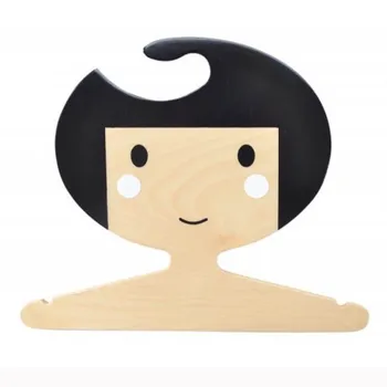 

Ins explosion models custom cartoon doll head hanger children's clothing store cartoon solid wood handmade clothes hanging
