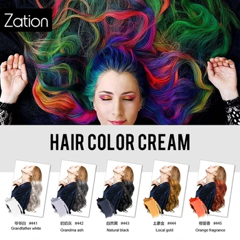 

Zation Hair Color Fashion Hair Dye Permanent DIY Hair Colors Cream Unisex Strong Grandma Grey Pastel Dynamic Hairstyles