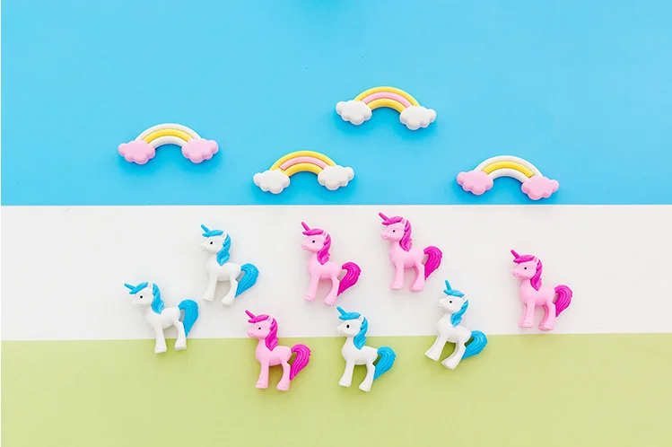 3 шт Единорог ластик Kawaii Радужный карандаш ластик мультяшный стиль креативные для детей смешные ластики корейские канцелярские принадлежности Школьные принадлежности