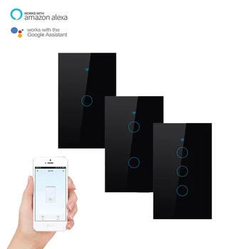 

Mounted Type APP Remote Control Wifi Light Switch USA Austtalian Standard Google Home Wireless Switches For Household Apartment