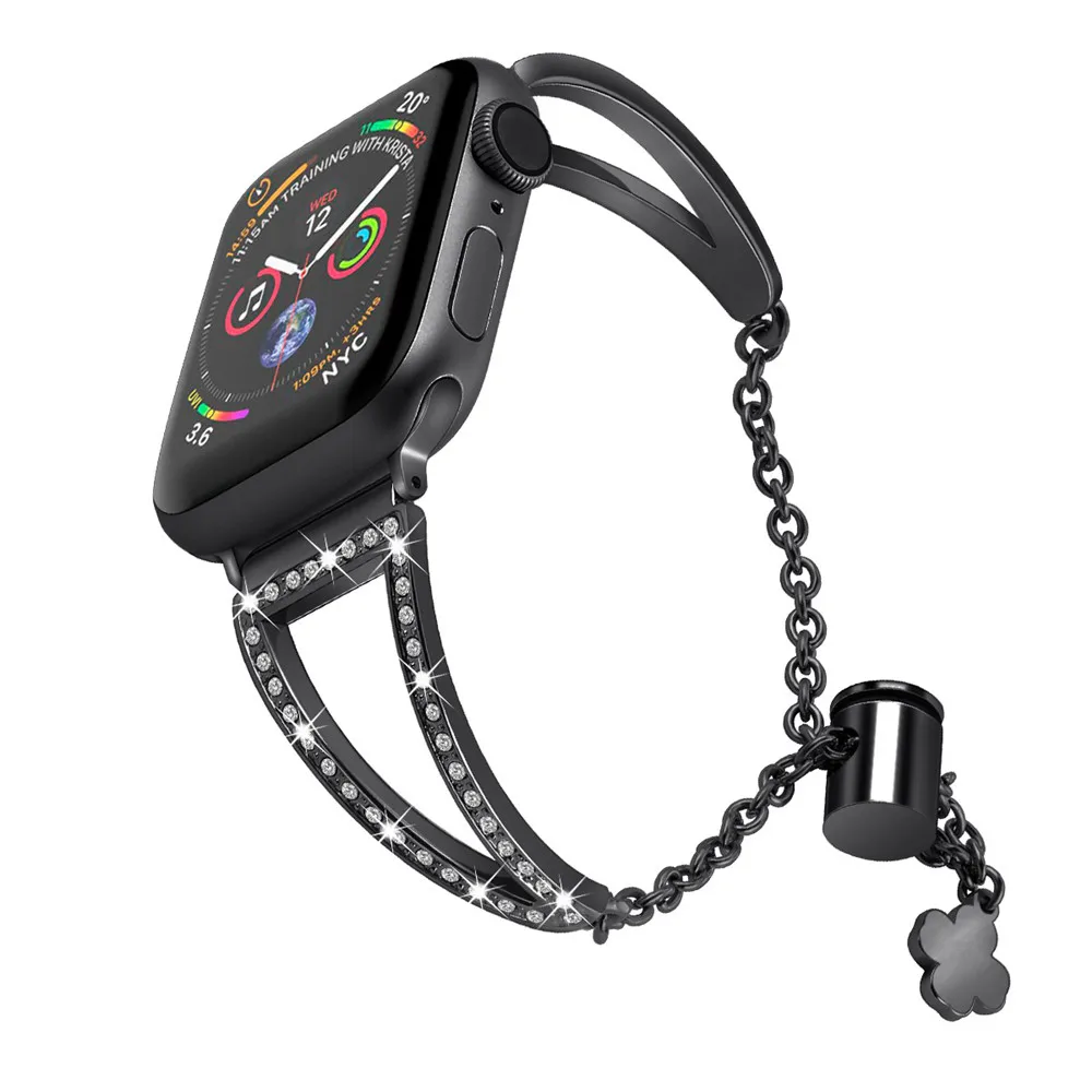 Essidi браслет ремешок для Apple Watch Series 5 4 3 2 1 женские часы из нержавеющей стали ремешок для iwatch 38 40 42 44 мм ремешок