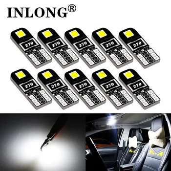 

INLONG 10Pcs T10 W5W LED Bulbs Canbus Car Clearance Lights Reading Lamp Auto Dome Door Bulb Accessories White Yellow Green Blue