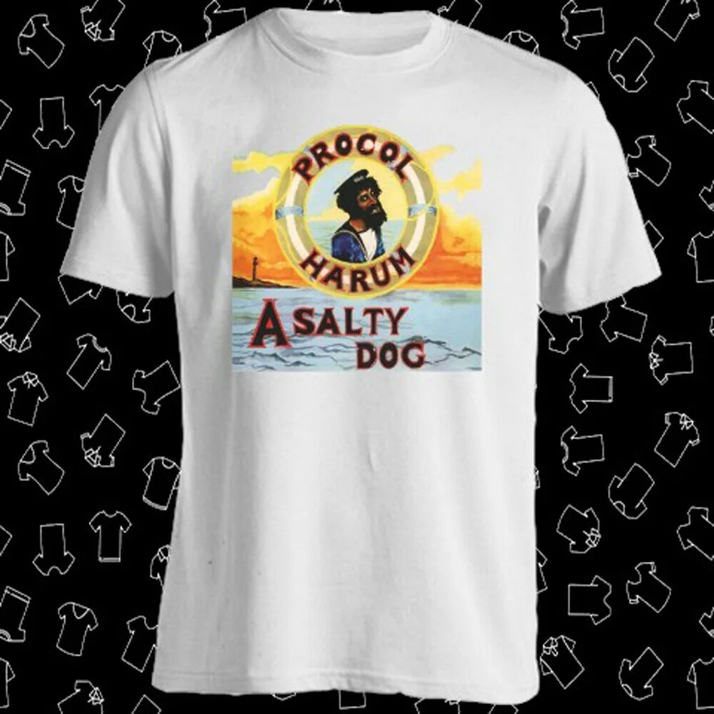 Мужская белая футболка PROCOL HARUM Band A Salty Dog Album Cover размеры от S до 3XL модная