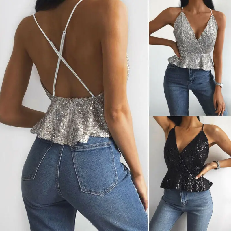 Лидер продаж 2020 модная женская футболка топы на бретельках без рукавов с