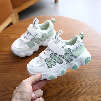 

New Spring Summer Kids Shoes Mesh Children's Tennis Breathable Sport Shoes Fashion Footwear Girls Boys Sneakers D213