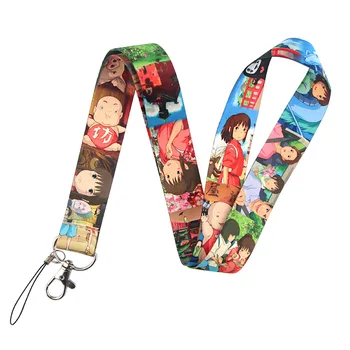 

20pcs/lot Japan Anime Spirited Away Lanyard Mobile Phone Hang Rope Key Halter Documents Camera Key Strap AL0570