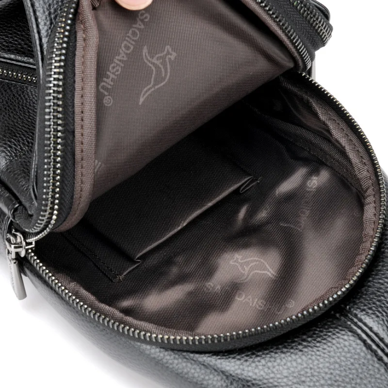

Textured Casual Men Multi-functional Chest Pack Anti-Theft Shoulder Bag PU Shoulder Bag Embossed Leather Chest Pack