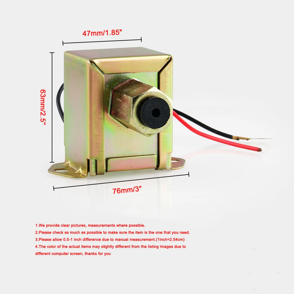 Universal 12V Electronic fuel pump Iron+ Copper good electrical conductivity 0.03MPA 3-6PSI Low Pressure Gas Diesel pump