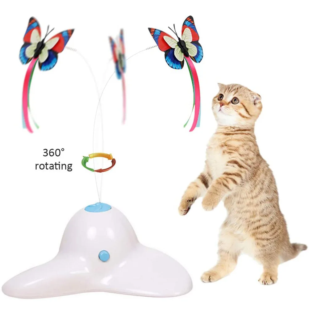 Fun Nteractive Cat Toys Teaser Rainbow Wand String Exerciser Playing Toy for Kitten or Cat