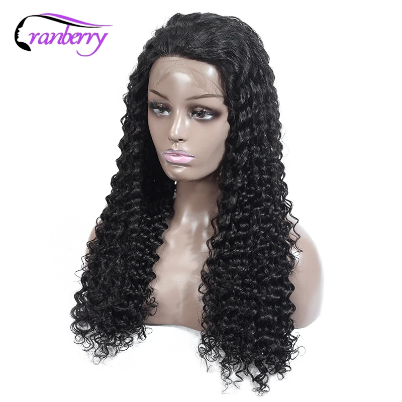 

Cranberry Hair 360 Lace Frontal Wig Deep Wave Wig Remy Hair Frontal Wig Brazilian Wig Human Hair Wigs For Black Women 8-24 Inch