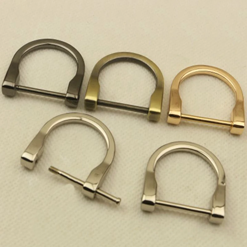 1 pieza de Metal desmontable piezas para bolsos DIY bolso de hombro bolso Correa Web tornillo Dee D anillo hebilla broche Accesorios