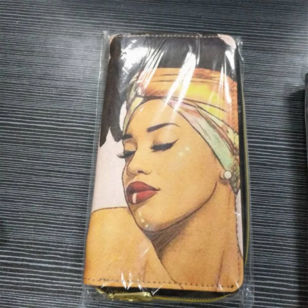 FORUDESIGNS-Brand-Luxury-Design-Handbags-Women-Black-Art-African-Girl-Printing-2pcs-set-Hand-Bag-Wallet