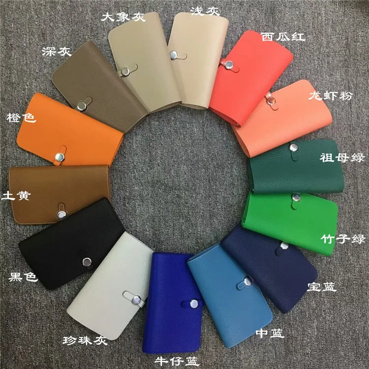 

2020togo Head Layer Cowhide Genuine Leather Passport Clip Female Wallet Storage Certificate Chariot Ticket Ben Card Bag