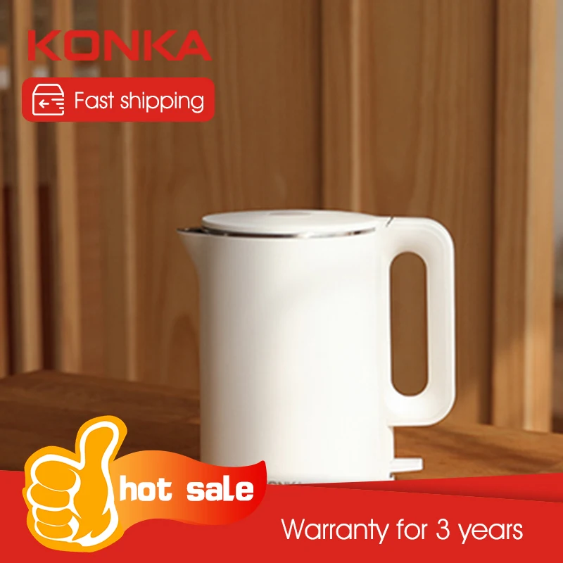 

Household 1.7L Stainless Steel Water Kettle KONKA material 304 stainless steel fast boiling kettle Auto Power-off Protection