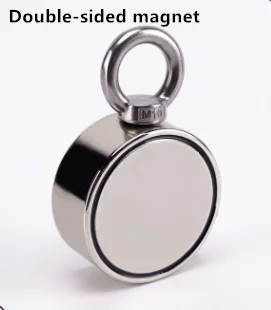 

Doublesided super strong magnetic pot fishing magnet fishing hook magnet strongest permanent strong magnet + rope Diameter 75mm