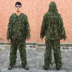 Уличная снайперская одежда с принтом джунгли Ghillie костюм легкая полоска камуфляжная одежда военный, камуфляж, охота костюм одежда