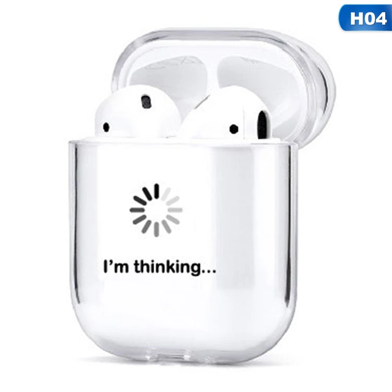Роспись наушники чехол для AirPods чехол Чехол милый рисунок Fundas для Аксессуары для AirPods футболка с забавным мультипликационным принтом «жесткий чехол из поликарбоната