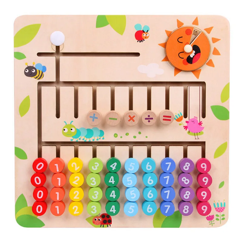  Kid Toy Wooden Math Toys for Children Montessori Materials Learning To Count Numbers Early Mathemat