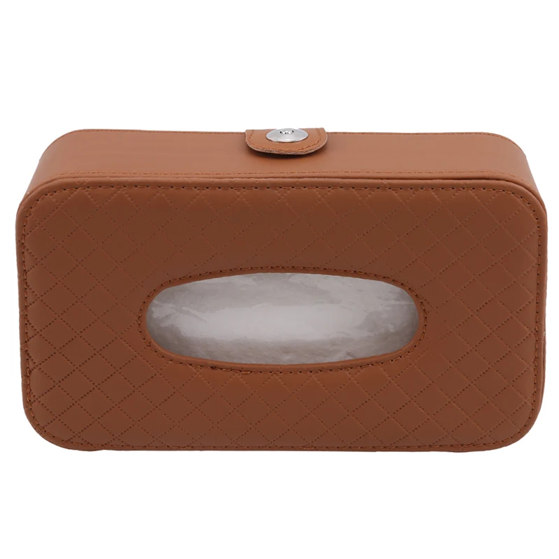 Universal Car Sun Visor Tissue Box Holder PU Leather Tissue Box Cover Case For Paper Auto Organizer Accessories