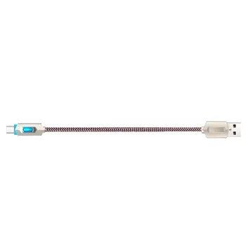 

Mobile LED Charger Cable Nylon Braided Cable Charging Data Transfer Type-C Transmission Cable Suitable for phone dropshipping