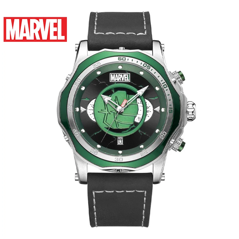 

Disney MarvelMen's Quartz Watch Hulk Waterproof Watch Trend Leisure Multifunctional Men's Watch Buckle Water Resistant 5Bar