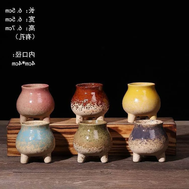 

New Style Gorgeous Greasy Control Type Thumb Basin Succulent High Base Breathable Flowerpot Korean Style Bow Peach