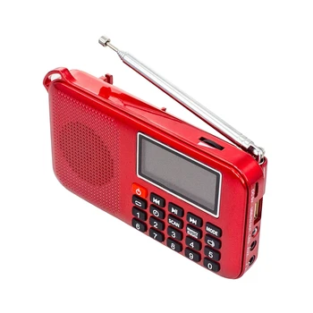 

L388 Mini Solar Power Speaker Mp3 o Music Player with LED Emergency Light(Red)