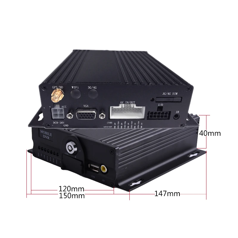 AHD 1080P 4CH sd-карта мобильный видеорегистратор для автомобиля такси прицеп грузовик Sxhool автобус