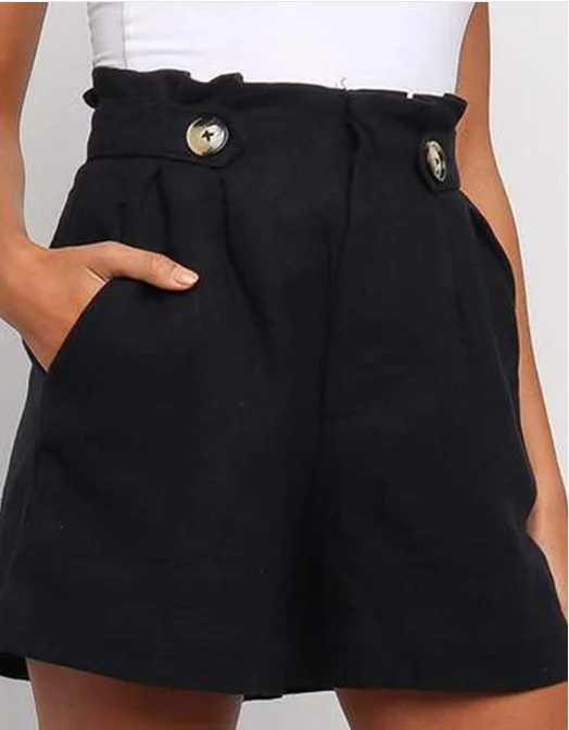 

2022 spring new women's shorts wild casual high waist loose cotton linen wide leg shorts jeans bermuda sexy S-XXL