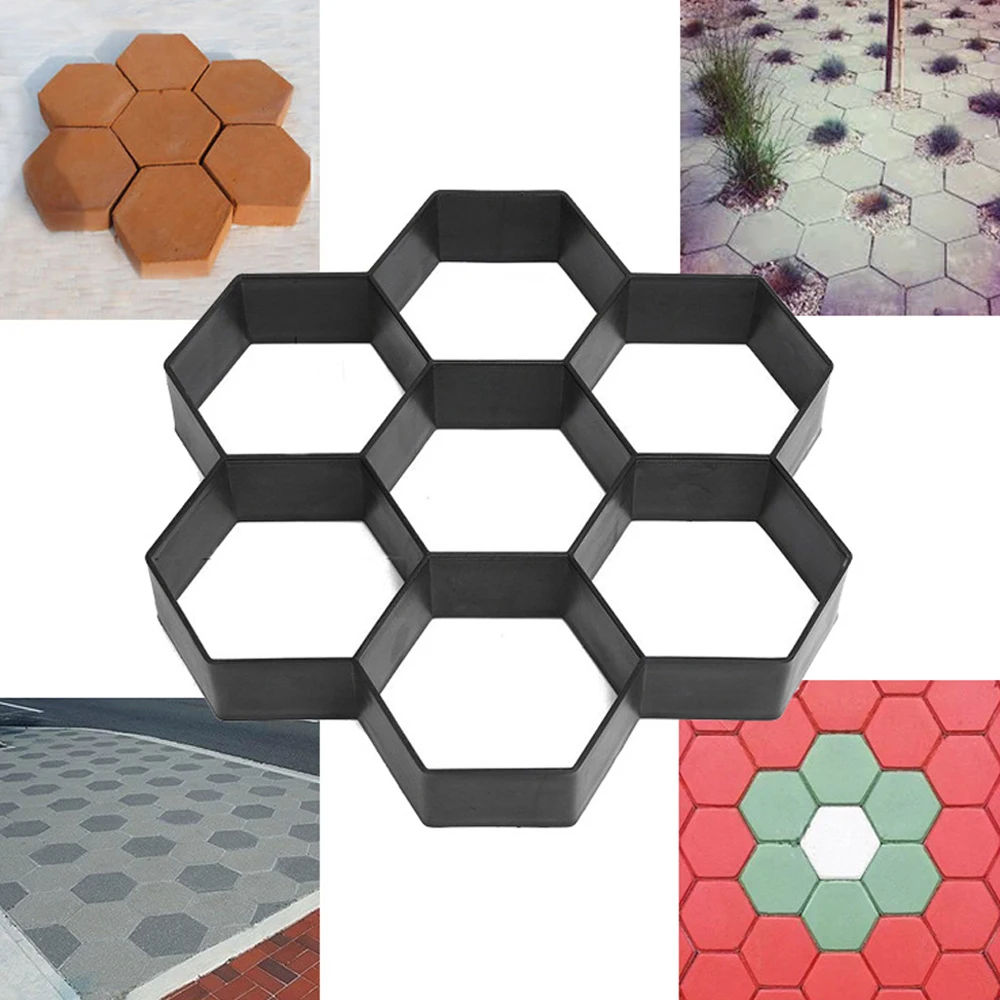 Concrete Molds Path Maker Mold DIY Reusable Concrete Paving Mold Cement Brick Stone Garden Floor Road Garden Path Maker