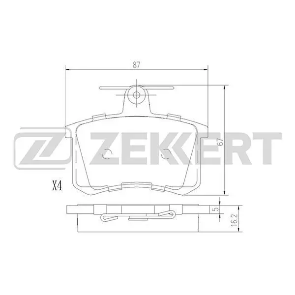 Колодки торм. диск. зад Audi 80 90 100 200 77- A4 94- A6 94