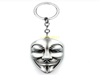 

V for Vendetta Key Chain Women Men Pendant Mask Keychain Key ring Movie Ring Holder Gifts Jewelry 4styles
