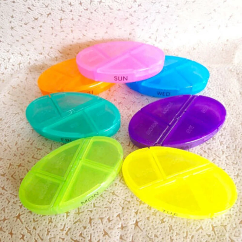 Weekly Daily Pill Box Organizer Medicine Reminder Tablet Storage Dispenser 7Day 