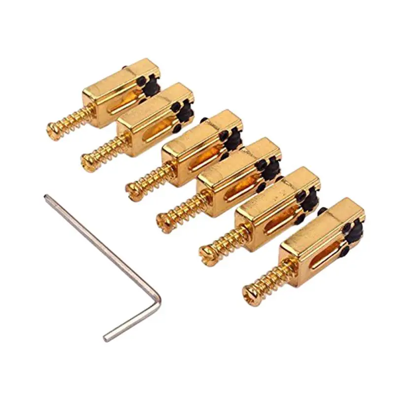 Dropship-6Pcs металлический мост тремоло роликовые седла+ 10,8 мм гаечный ключ для ST гитары TL гитарные части и аксессуары