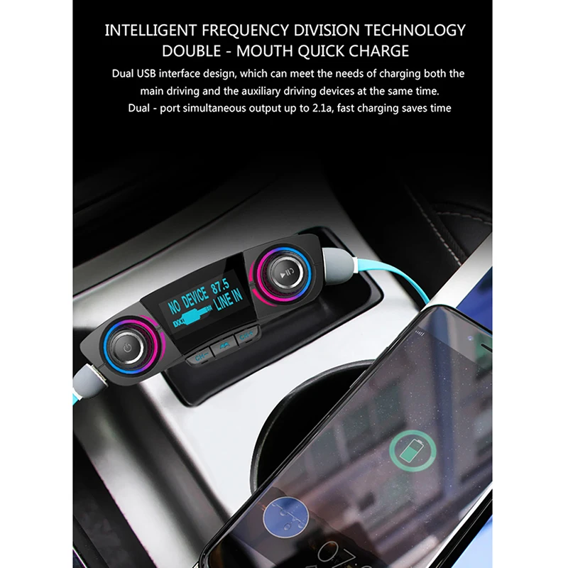 BT06 Bluetooth автомобильный комплект громкой связи fm-передатчик Поддержка U диск TF карта светодиодный экран двойной usb зарядка аудио автомобильный mp3-плеер