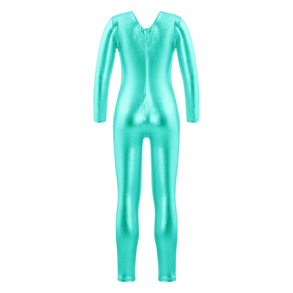 Tuta Jumpsuit Con Paillettes Per Bambine – Manica Lunga E Spalla Singola, Perfetta Per Festa E Danza