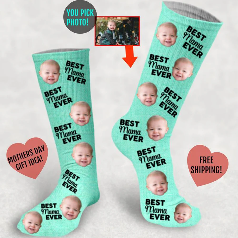 Оригинальные индивидуальные носки с принтом уникальные персональные лицом