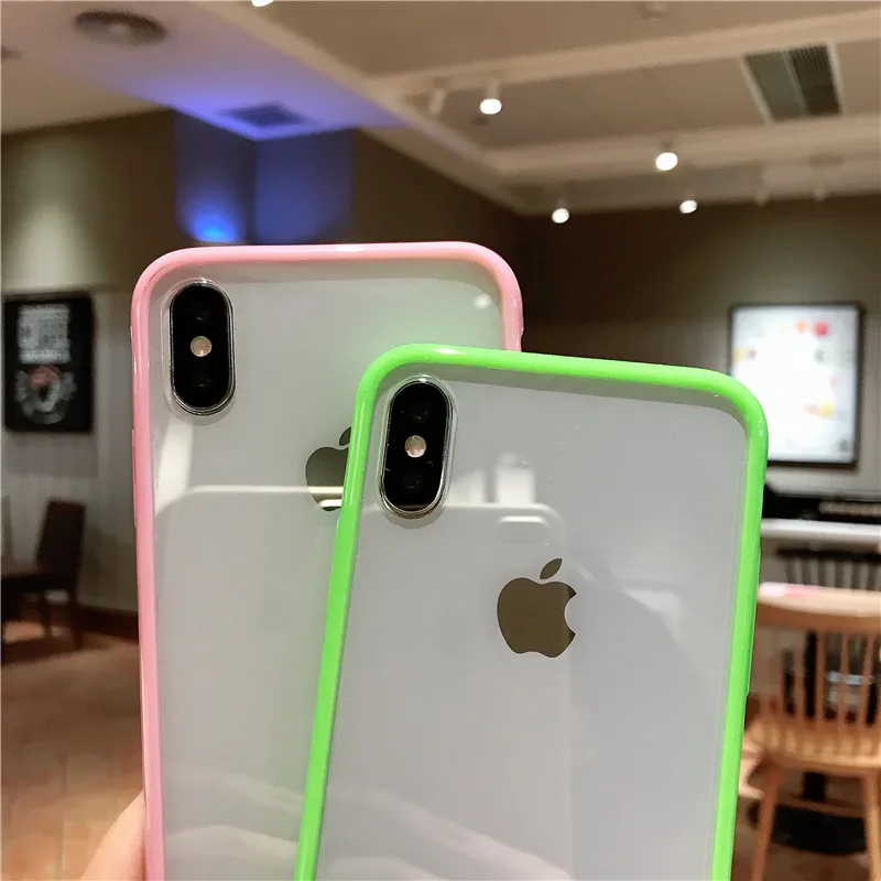 Lovebay прозрачный чехол карамельного цвета для iphone 11 Pro X XR XS Max мягкие ТПУ акриловые простые Чехлы для телефона для iphone 6 6S 7 8 Plus X