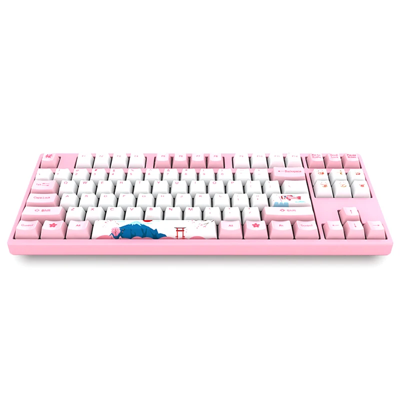 Оригинальная игровая механическая клавиатура Akko 3087 с креплением на 87 клавиш Cherry Blossom 85% PBT usb type-C Проводная клавиатура для PC Gamer