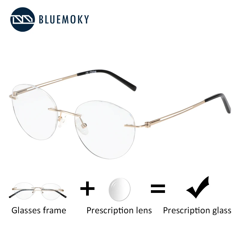 BLUEMOKY Новые титановые очки по рецепту для женщин близорукости ультра-светильник