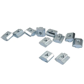 

500Pcs Zinc Plate Coating M4 Groove T-Type Sliding Nut 2020 Profile Groove T-Nut Aluminum Extrusion